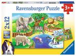 Puzzle 2×12 pièces – Animaux au zoo