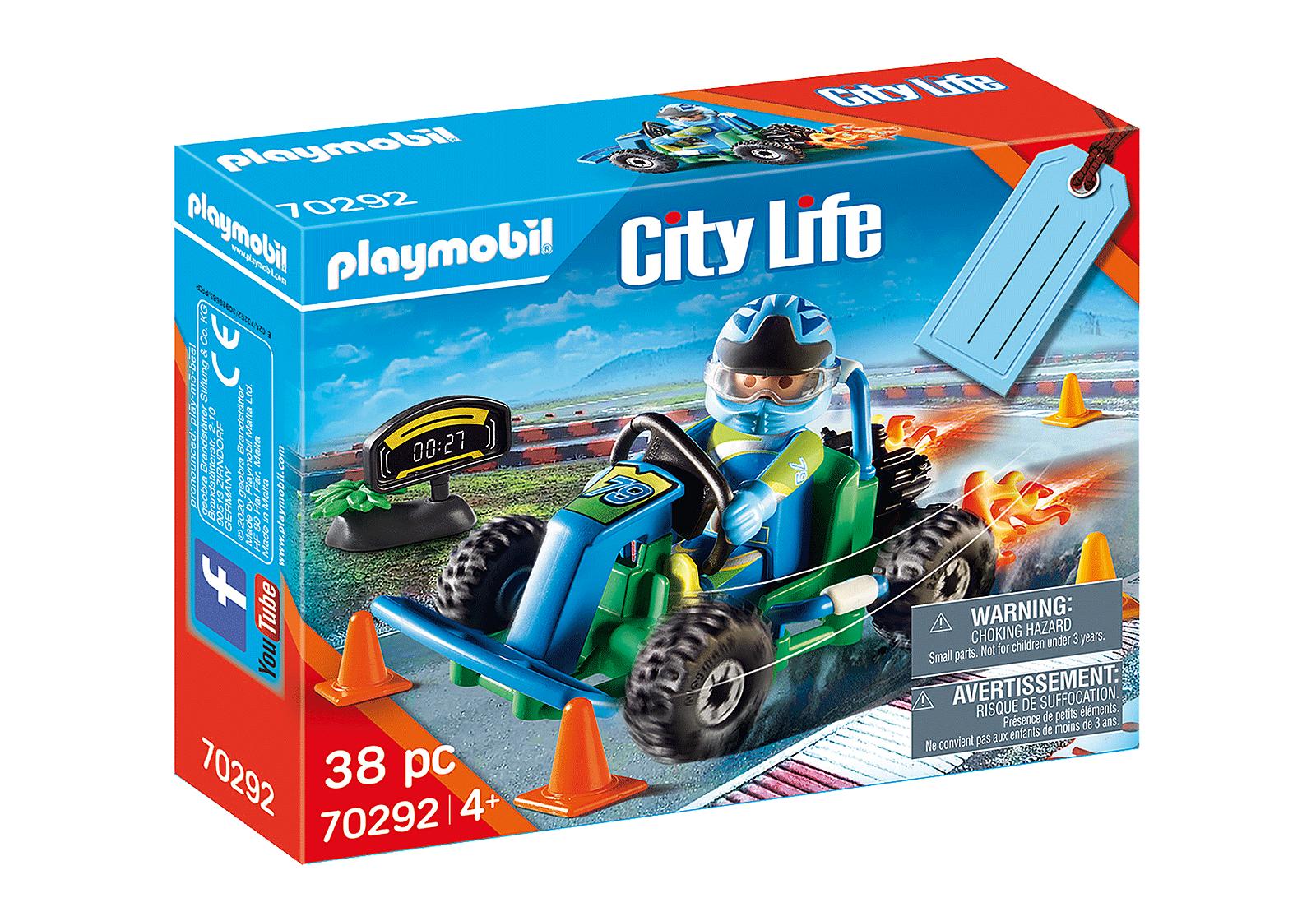 Playmobil City Life – Set cadeau, Pilote de kart – 70292 – Janîmes