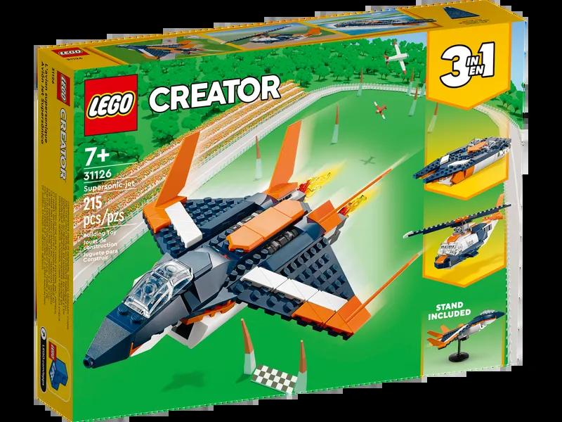 LEGO Creator 3-en-1 L'avion supersonique 31126 Ensemble de construction  (215 pièces)