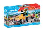 Playmobil – Ouvriers avec rouleau compresseur et signalisation – 71751