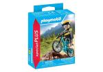 Playmobil – Cycliste avec vélo tout terrain et souche d’arbre – 71756