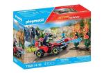 Playmobil – Pompier avec quad et deux arbustes enflammés – 71825