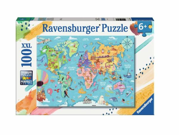 Puzzle 100 Pièces - Carte du Monde - Janîmes – Boutique de jeux de ...